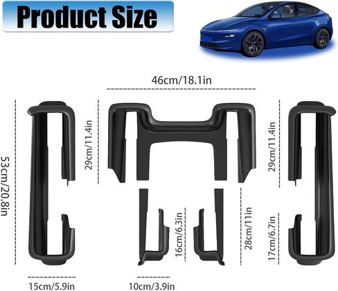 Seat Slide Rail Covers for Tesla Model Y Juniper 2025-2026 - 5 Piece TPE Seat Rail Protectors Slide Track Covers - Anti-Scratch Underseat Guards All-Weather Interior Protection in Kuwait