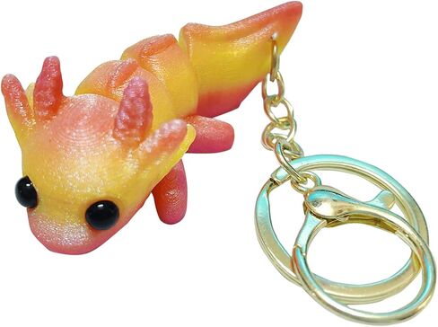 Axolotl Keychain,3D Printed Axolotl Keychain,Women Cute Keychain,Christmas Gift for Axolotl Lovers in Saudi Arabia