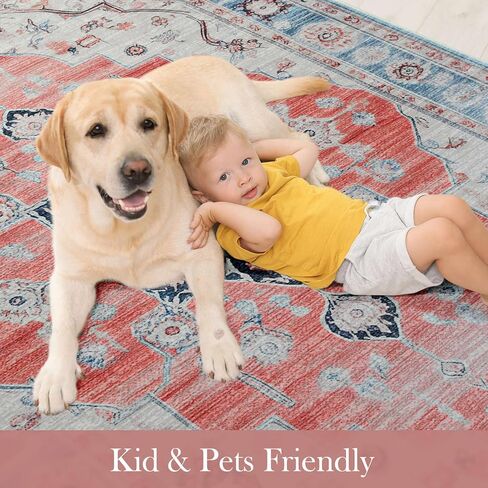 Vintage Entryway 2x3 Rug, Machine Washable Small Medallion Area Rug, Soft Non-Slip Stain Resistance Boho Throw Rugs, Low-Pile Indoor Door Mat for Kitchen Bedroom Hallway Entry, Green in Kuwait