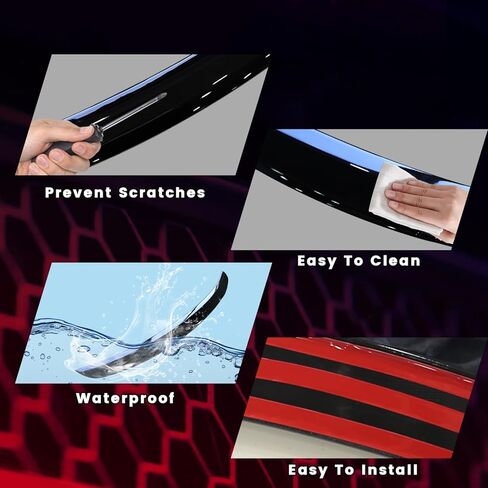 سبويلر لسيارة كامري 2018-2023 بدون حفر ABS جناح سبويلر خلفي متوافق مع كامري SE XSE L LE XLE Hybrid (أسود لامع) in Kuwait