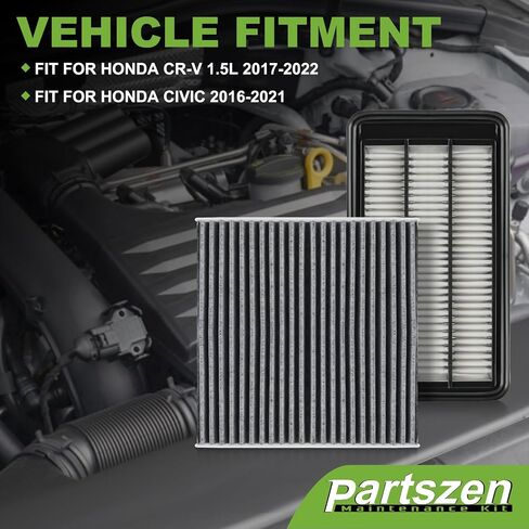 17220-5AA-A00 C36080 فلتر هواء المحرك والمقصورة مناسب لهوندا CR-V 1.5L 2017-2022 Civic 2016-2021 in Saudi Arabia