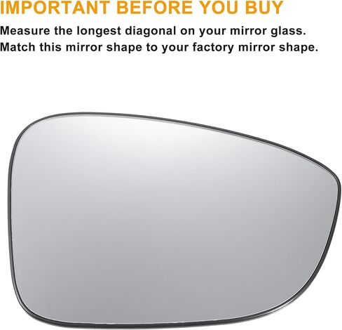 X AUTOHAUX Car Rearview Right Passenger Side Mirror Glass Replacement W/Backing Plate Non-heated White Glass for Honda Accord 2018-2022 in Saudi Arabia