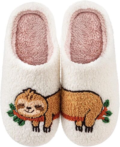 Cozy Sloth Slippers Cute House Shoes Winter Warm Fuzzy Slippers for Women Animal Lovers Gifts in Saudi Arabia