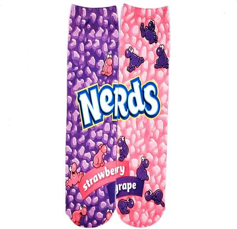 Crazy Socks for Boys Men Novelty 3D print Novelty Silly Food Patterned Funny Crew Sock Gifts in Saudi Arabia