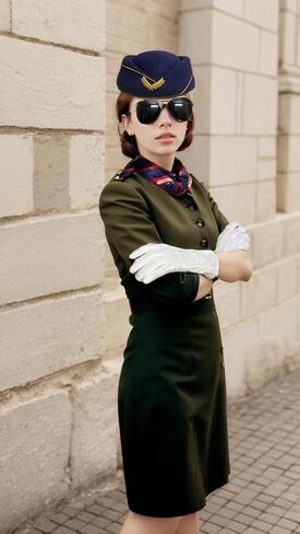 6 Pcs Women's Flight Attendant Costume Accessories Stewardess Outfits in Kuwait