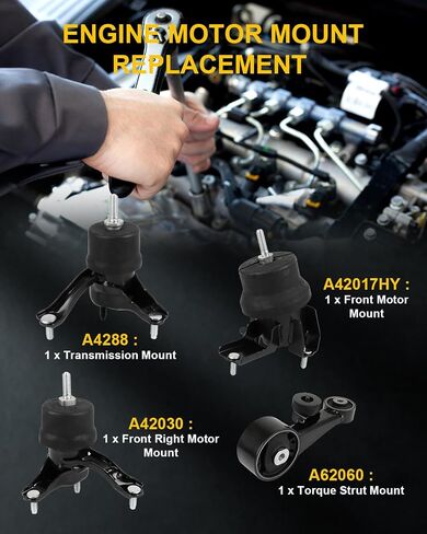 OCPTY 4PCS Engine Motor Mount and Transmission Mount Set Compatible for Toyota Avalon 2013-2018 & Lexus ES350 2013-2017, 3.5L, Automatic Transmission, Replace # 1236231060, 123720H090 in Saudi Arabia