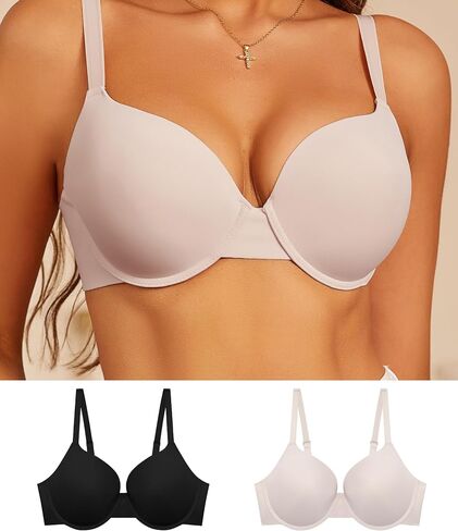 Womens Bra Wireless Comfortable Push Up Cleavage Bralettes for Ladies 2 Pack in Saudi Arabia