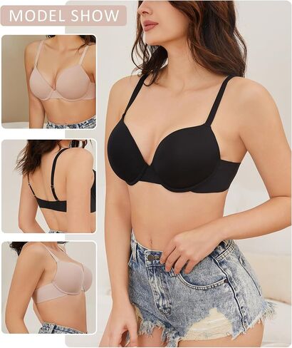 Womens Bra Wireless Comfortable Push Up Cleavage Bralettes for Ladies 2 Pack in Saudi Arabia