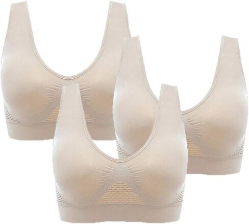 Women’s Plus-Size Seamless Wireless Push-Up Bra with Breathable Strap Pads in Saudi Arabia