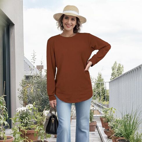 Sweatshirt for Women Fleece Long Sleeve Crewneck in Saudi Arabia