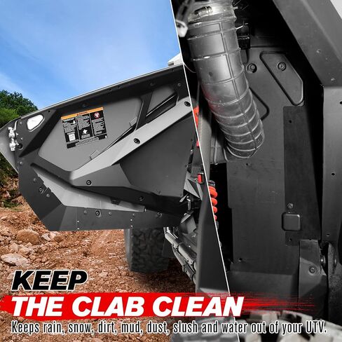 ستارة باب سفلية A & UTV PRO وعجلة خلفية جيدة لـ Polaris RZR PRO XP 2020 2021 2022 2023 2024، ألواح الأبواب السفلية، واقي من الرذاذ، مشاعل، واقيات الطين، ملحقات، مقعدان in Saudi Arabia