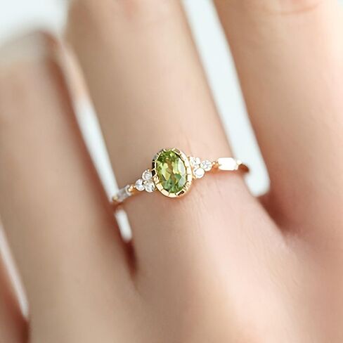 Golden Plated Copper with Vintage Oval Cubic Zirconia Statement Ring Personalized Accessory Ideal for Women's Daily Casual Wear Party Holiday Anniversary Love Jewelry Gift in Saudi Arabia
