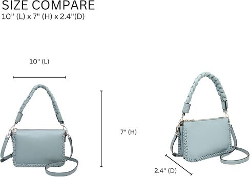 Judith Whipstitch Shoulder Bag for Women Vegan Leather Crossbody Purse Ladies Hobo Handbag with 2 Straps in Saudi Arabia