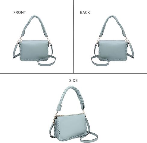 Judith Whipstitch Shoulder Bag for Women Vegan Leather Crossbody Purse Ladies Hobo Handbag with 2 Straps in Saudi Arabia
