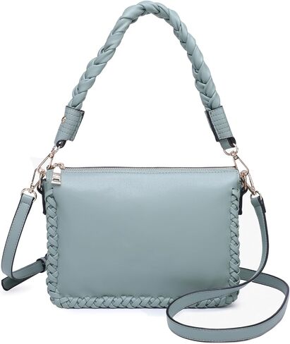 Judith Whipstitch Shoulder Bag for Women Vegan Leather Crossbody Purse Ladies Hobo Handbag with 2 Straps in Saudi Arabia