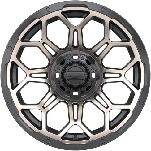 مجموعة عجلات وإطارات عربة الجولف مقاس 14 بوصة من GTW | عجلات برافو برونزية غير لامعة على إطارات شعاعية مقاس 23x10-R14 نوماد لجميع التضاريس | مجموعة من 4 (برونزي غير لامع) in Kuwait