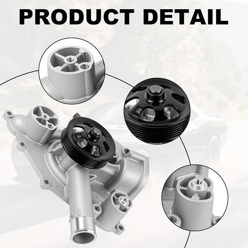 PartsFlow AW6653 Engine Water Pump 5038668AA Compatible with 2011-2020 Chrysler 300 Dodge Challenger Jeep Grand Cherokee 6.4L 5.7L 53022340AC 53022340AF in Saudi Arabia