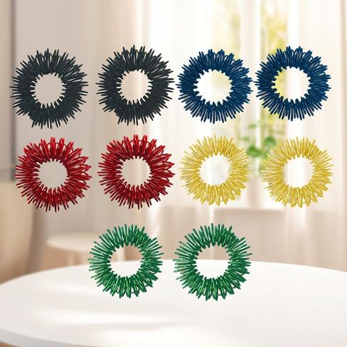 10 Pack Rings - Stainless Steel Fidget Toys for Stress Relief, Anxiety, Focus & Finger Massage in Saudi Arabia