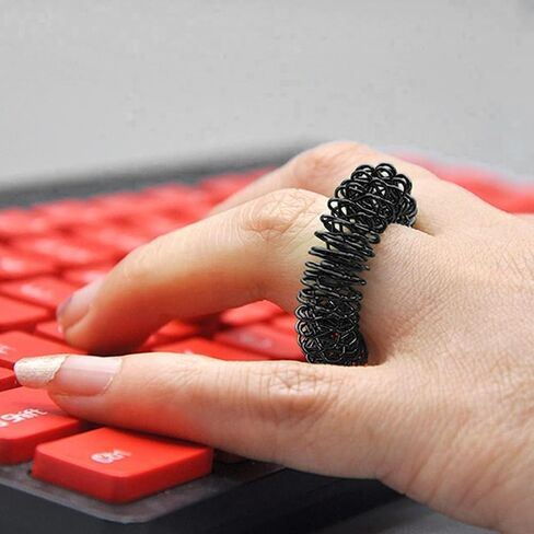 10 Pack Rings - Stainless Steel Fidget Toys for Stress Relief, Anxiety, Focus & Finger Massage in Saudi Arabia