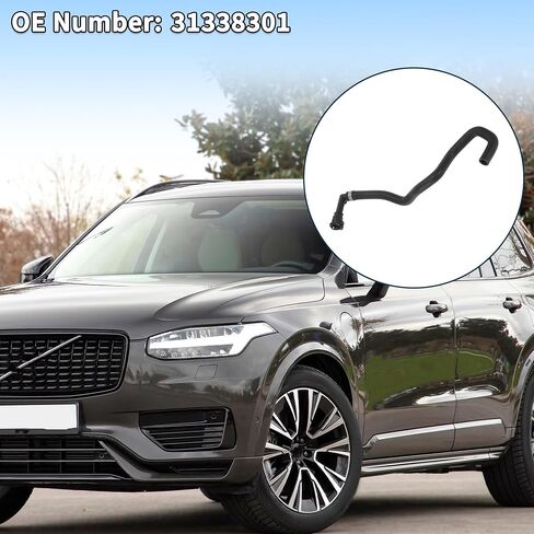 خرطوم المبرد خرطوم السخان رقم 31338301 لفولفو XC90 2016-2024 المطاط الأسود 1 قطعة أنابيب الهواء الدافئ ختم جيد in Kuwait