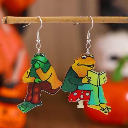 Teacher Read Earrings Cute Frog Fish ABC Letter Drop Dangle Earrings for Women Back to School Gift in Saudi Arabia