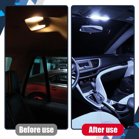 2 قطعة 578 لمبات LED ساطعة للغاية 1200LM 2835 شرائح لأضواء باب خريطة القبة الداخلية LED، 1.6 بوصة 6000K أبيض LED استبدال لمبات السيارة الداخلية 211-2 212-2 569 6411 6451 41 مم 42 مم in Saudi Arabia