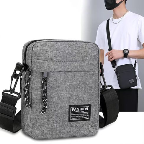 Small Crossbody Bag for Men Lightweight Shoulder Bag Casual Travel Crossbody Bags with Detachable Shoulder Strap in Saudi Arabia