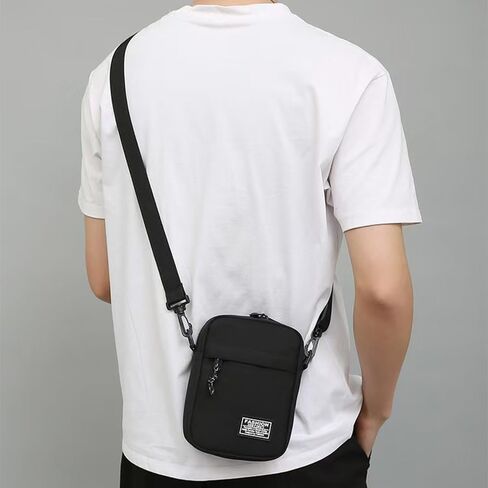 Small Crossbody Bag for Men Lightweight Shoulder Bag Casual Travel Crossbody Bags with Detachable Shoulder Strap in Saudi Arabia