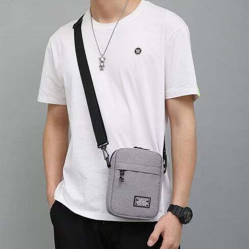 Small Crossbody Bag for Men Lightweight Shoulder Bag Casual Travel Crossbody Bags with Detachable Shoulder Strap in Saudi Arabia