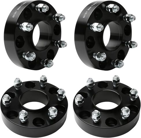 AA Ignition Wheel Spacer Set of 4 Black - 5 Lug 2 inches 50mm Real Forged 5x5.5 - Compatible with Dodge Ram 1500 2012, 2013, 2014, 2015, 2016, 2017, 2018 5x139.7mm, 108mm Bore, M14x1.5 Studs in Kuwait