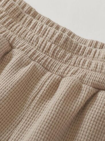 Latuza Women's Waffle Knit Loungewear 2 Piece Pajama Shorts Set in Saudi Arabia