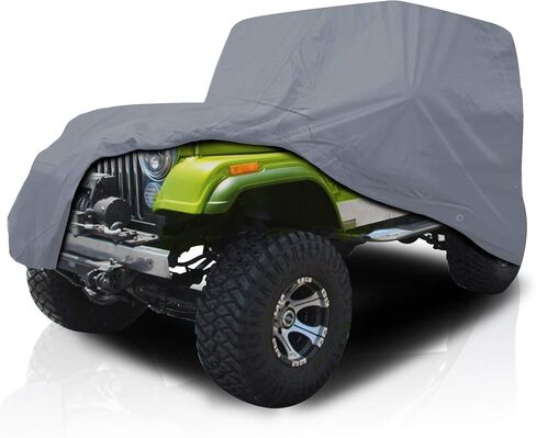 4 Layer Semi Custom Fit Car Cover for Jeep Scrambler CJ8 1981-1985 2-Door, Lightweight Water Resistant Full Coverage in Saudi Arabia