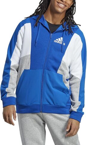 adidas Men's Essentials Colorblock Full-Zip Hoodie in Saudi Arabia