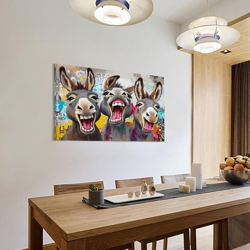 Donkey Wall Art Modern Street Graffiti Wall Art Abstract PosterPoster Canvas Painting Print Wall Art Modern Living Room20x30inch(50x75cm) Frame-style in Saudi Arabia