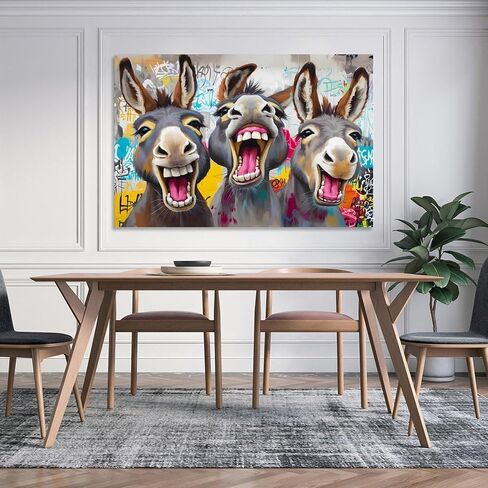 Donkey Wall Art Modern Street Graffiti Wall Art Abstract PosterPoster Canvas Painting Print Wall Art Modern Living Room20x30inch(50x75cm) Frame-style in Saudi Arabia