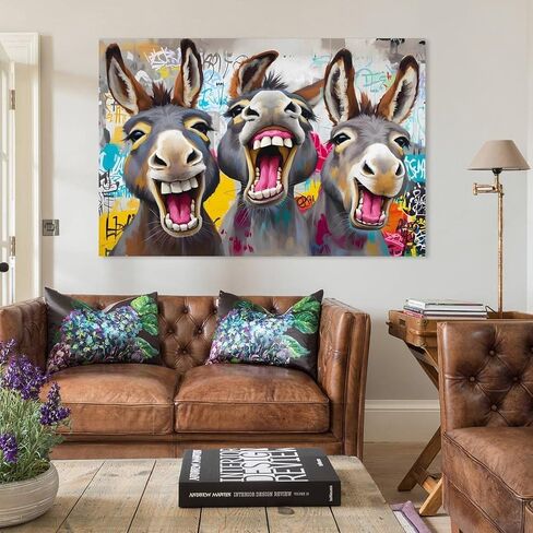 Donkey Wall Art Modern Street Graffiti Wall Art Abstract PosterPoster Canvas Painting Print Wall Art Modern Living Room20x30inch(50x75cm) Frame-style in Saudi Arabia