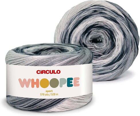 Whoopee Yarn by Círculo - 578 yds, 7 oz - Sport - 100% Mercerized Brazilian Virgin Cotton (Pack of 1 Ball) (9377) in Kuwait