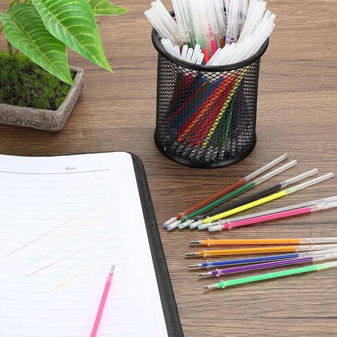 PATIKIL 1mm Gel Pens Refills, 48 Pack Fluorescence Metallic Ink Bold Point for Adults Coloring Books Scrapbooking Art Drawing Journaling, Green in Kuwait