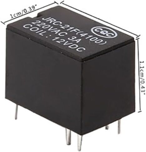 10pcs JRC-21F Miniature PCB Relay 4100 DC 3V 5V 12V Mini Power Relay 6Pin PCB Mount Circuit Board Relays 3VDC 5VDC 12VDC(12V) in Saudi Arabia