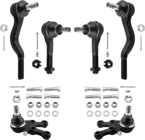 BOXI (Set of 6) Front Inner Outer Tie Rod + Lower Ball Joints Fit for Mitsubishi Montero 1992 1993 1994 1995 1996 1997 1998 1999 2000/Montero Sport 1997-2001 2002 2003 2004 | K9754 K9755 ES3386 ES3387 in Saudi Arabia