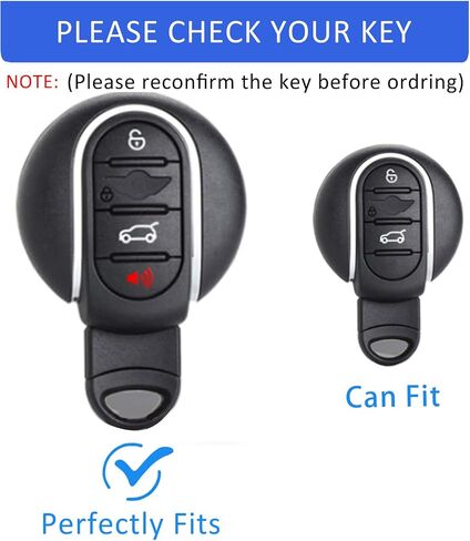 Key Fob Cover with Keychain for Mini Cooper F54 F55 F56 F57 F60 4-Buttons (Pink) in Saudi Arabia