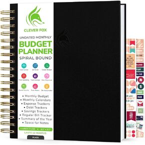 Clever Fox Budget Planner – Coiled Finance Book, Monthly Financial Journal, Budgeting Organizer & Expense Tracker Notebook, 8.5x9.5″ (Rose Gold) in Kuwait