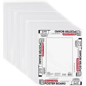 ArtSkills 11" x 14" Poster Board, Heavyweight White Poster Boards for Vision Boards, School Projects, Presentations, Arts and Crafts, 12-Pack