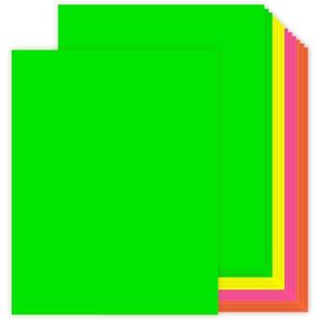 24 Sheets Neon Poster Board 11 x 14 Inches, Bright Color Cardstock Paper Fluorescent Poster Board for School Craft Project Presentation Drawing Graphic Display (11 x 14 Inches)