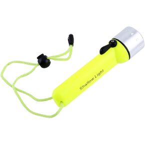 Keenso 1Pc Aluminium Alloy and Plastic Dive Light Underwater Torch with Hand Strap Fluorescent Green