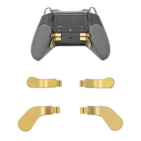Mcbazel Metal Stainless Steel Paddles Trigger for Xbox Elite/ Xbox Elite 2, Replacement Parts Accessories Kits Metal Paddles Compatible with Xbox Elite/ Xbox Elite 2 Controller - 4 Pcs (Silver)