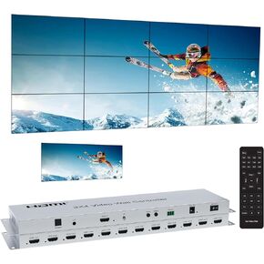 وحدة تحكم حائط فيديو HDMI 3x4، وحدة تحكم جدار تلفزيون HDMI 1.4، 1 مدخل HDMI 12 جدار فيديو تلفزيوني مخرج، 2x2,3x4، 4x3,1x4,2x4، 2x5 26 وضع توصيل، جهاز تحكم عن بعد وRS232، مع وظيفة الصوت والذاكرة in Kuwait