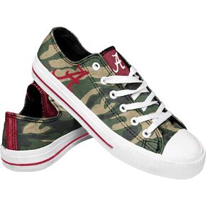 FOCO Alabama Crimson Tide NCAA Womens Camo Low Top Canvas Shoes - 8