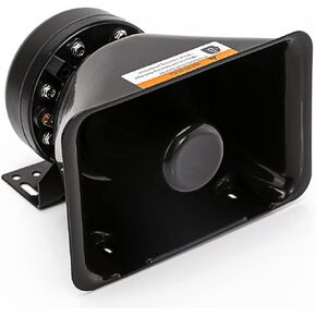 BooYu 200 Watt Rectangle High-Performance PA Siren Horn Speaker [8 Ohms] [125-135 dB] [IP66 Waterproof] [Compatible with 100-200 Watt Siren System] for Police Car, Ambulance, Fire, Engineer Vehicles