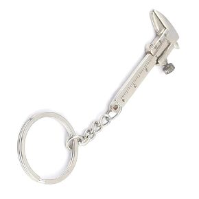 Mini Vernier Caliper Tool Pendant Slider Keyring Key Chain Usefull